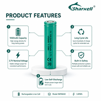 بطارية ليثيوم أيون أسطوانية قابلة لإعادة الشحن شاركسيل SX-26700-4000-3.7V 26700 بسعة 4000 مللي أمبير في الساعة وجهد 3.7 فولت