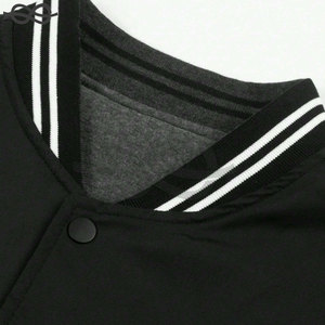 High Quality Men's Bomber <b>Jacket</b> with Custom Embroidery Striped Trim & Slant Pockets <b>Varsity</b> <b>Jacket</b> Oversized - Product Image 3