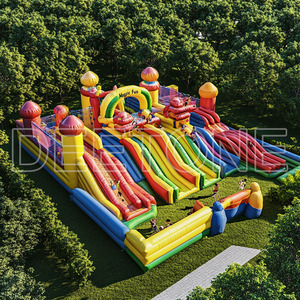 Bán chạy Lâu đài nhún kỳ lân cầu vồng có cầu trượt - Product Image 6