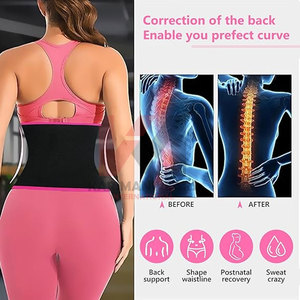 Adult Women's Waist <b>Trainer</b> Belt Slimming Belly Band Sweat Belt Tummy Wrap Body Shaper with Protection - Product Image 2