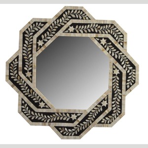 Handmade Glass Bone Inlay Modern Eco-Friendly <b>Round</b> Wall <b>Mirror</b> Excellent Quality <b>Bathroom</b> Decoration Casual - Product Image 2