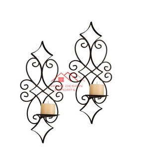 Bougeoir décoratif en métal Design de luxe Hot Sell Wall Decor Candle Sconce Attractive Classic Design Hot Selling Home Hotel - Product Image 1