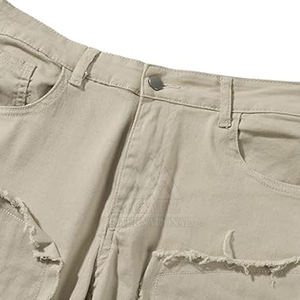 กางเกงยีนส์ผู้ชายแบบซ้อนกันสำหรับผู้ชายกางเกงยีนส์แบบเรียงซ้อนออกแบบได้ตามต้องการสไตล์ที่เป็นเอกลักษณ์ - Product Image 4