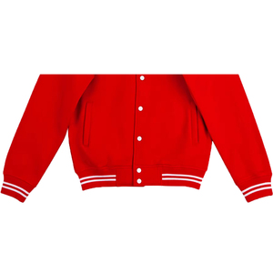 Factory Wholesale Custom Varsity Jacket OEM Design Breathable Windproof High Quality Men Embroidery Patch Front Genuine Leather - Product Image 3