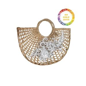 Bolsa de jacinto de agua hecha a mano de alta calidad con estructura fuerte estilo elegante Ideal para picnic en la playa y salidas diarias - Product Image 2