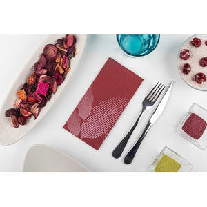 Tovaglioli Stampati Otoo Bordeaux 48x48cm, Piegati 1/8, Morbidi e Asciutti, 360 Pezzi, B2B - Product Image 2