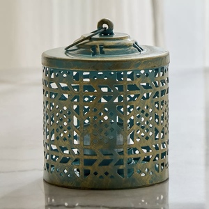 Elegant Flower Cut Metal Votive Candle Holder Factory Direct Supply for Home Ramadan Decorations Wood <b>Lanterns</b> Candle Jars - Product Image 5