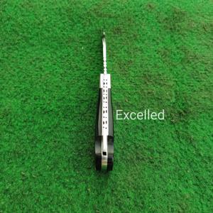 มีดพับได้แบบพกพาทำมือ J2ใบมีดเหล็กเคลือบเงาด้ามจับทำจากเรซิ่นกันสนิมปุ่มกดสไตล์เปลี่ยนฝาครอบหนังฟรี - Product Image 4