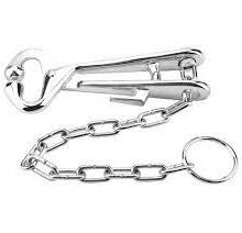 Instrument vétérinaire produits de porte-taureaux de haute qualité en acier inoxydable 19cm avec chaîne 34cm porte-taureaux - Product Image 5