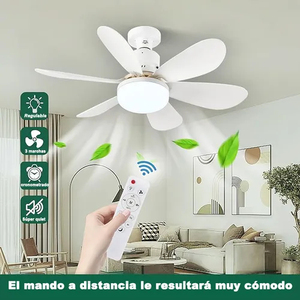 Cozylady Focos LED para Ventiladores 48W Luz LED E26/E27 3000K-6500K con Lámpara de Ventilador de 52cm Luz Cálida y Luz Blanca - Product Image 2
