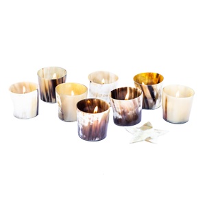 Candelabros de cuerno de búfalo hechos a mano Portavelas de estilo animal natural único con diseños personalizados - Product Image 4