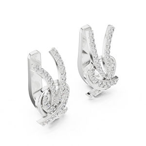 Boucles d'oreilles en or rose 14 carats avec diamants ronds pour femmes |   Bijoux de fiançailles, luxe, certifié, cadeau de mariage, anniversaire de mariage - Product Image 3