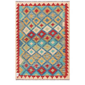 Alfombra Kilim de Maimana, Afganistán, 148 x 105 cm, Alfombras y Juegos de Alfombras - Product Image 1