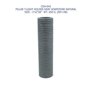 Soporte de luz en T de esteatita gris pesado 7,5x1 pulgadas 1.215 kg decoración hecha a mano para el hogar Puja y regalos hechos en la India - Product Image 2