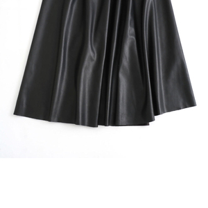 High Quality Women Genuine <b>Leather</b> Ankle-length Custom Logo Regular Waist Breathable Winter Streetwear <b>Skirt</b> Fashion Oem - Product Image 3