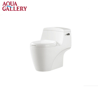Placard d'eau moderne de couleur blanche WC cuvette de toilette en porcelaine salle de bain commode toilette une pièce ensemble de toilette