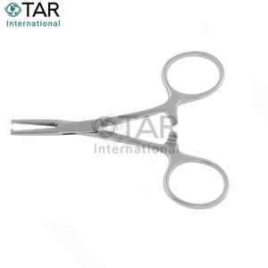 Micro Mosquito Hemostático Fórceps Recto 1x2 Dientes 10,0 cm Pinza quirúrgica Acero inoxidable Cirugía Sangre Instrumentos médicos - Product Image 5