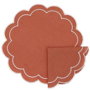 Manteles Individuales Clásicos de Lino Natural con Bordado Tradicional, Duraderos, Empaquetados en Cartón, Personalizables - Product Image 1