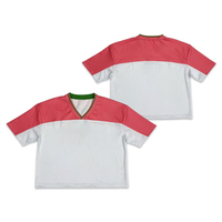 Maillot en maille tricotée surdimensionné pour homme, design imprimé personnalisé, streetwear, 100% polyester, couleurs personnalisées, col côtelé personnalisé