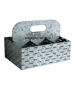 Porte-ustensiles vintage galvanisé Caddy de couverts faits à la main d'excellente qualité Caddy à ustensiles vintage fini personnalisé - Product Image 1