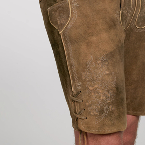 Costume allemand traditionnel pour hommes respectueux de l'environnement en daim de vachette Lederhosen décoration Vintage jarretelle solide bavarois Shorts - Product Image 6