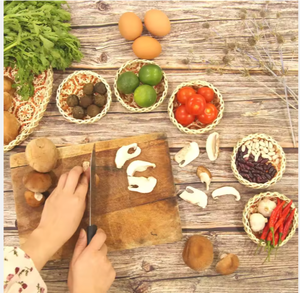 Bandeja para servir de bambú con forma de flor redonda multifuncional Tamaño personalizado Cocina decorativa y uso doméstico Plat - Product Image 4