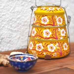 Tiffin Bộ Hộp Đựng Thức Ăn 3 Món Bộ Hộp Đựng Cơm Trưa Cho Học Sinh Trẻ Em Hộp Tiffin Bằng Thép Không Gỉ Xách Tay - Product Image 1