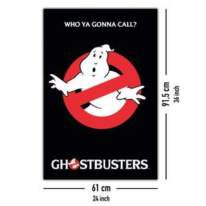 Póster moderno con el logotipo de los Cazafantasmas para la canción Who Ya Gonna Call? para decoración de paredes - Product Image 1