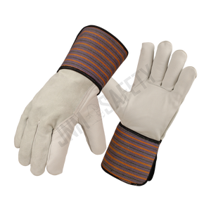 Guantes de trabajo de cuero de vaca de calidad para hombre con certificado CE CATll, protección de seguridad industrial Canadian Rigger - Product Image 1