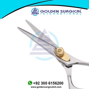 Ciseaux de barbier en acier inoxydable super coupants, ciseaux à cheveux ultra-affûtés, or + argent - pour femmes, hommes, enfants - Product Image 4