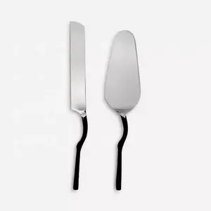 Couverts en acier inoxydable jetables de haute qualité les plus vendus ensemble de couverts design miroir pour la nourriture de table de mariage d'hôtel - Product Image 1