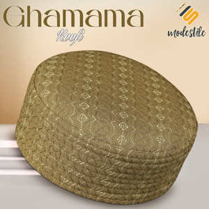 Ghamama Kufi Casquette pour hommes Couvre-chef islamique élégant avec broderie complexe Logo personnalisé Option Fabricant en vrac - Product Image 3
