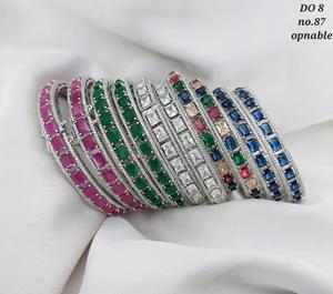 Premiume Laiton Américain Diamant Bracelets Femmes De Luxe Motif Floral Cuivre Bijoux Mariages Anniversaires Fêtes Fiançailles - Product Image 5