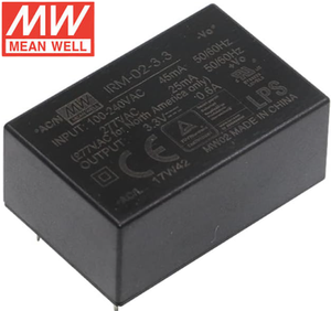 Meanwell Enkele Output Industriële IRM-02-<span class=keywords><strong>3.3</strong></span> Voeding Compact Formaat Vrije Luchtconvectie - Product Image 1