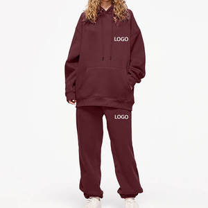 Conjunto Deportivo de 2 Piezas Estilo Urbano, Chándal Personalizado para Mujer, Talla Grande, Felpa de Algodón, Chándales para Mujer al por Mayor - Product Image 2