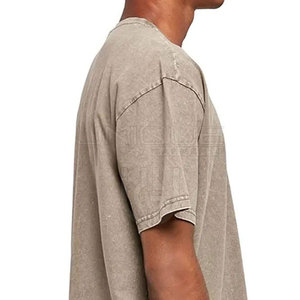 T-shirt de lavage à l'acide à faible quantité minimale de commande de haute qualité pour les hommes en ligne Meilleure vente 2025 T-shirt de lavage à l'acide pour hommes - Product Image 6