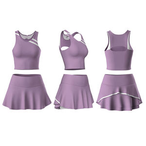 Polo de Tenis Personalizado 2026 para Mujer, Transpirable, con Falda, Diseño Frontal y en la Cintura, 100% Poliéster, Manga Corta, Cuello en V - Product Image 2