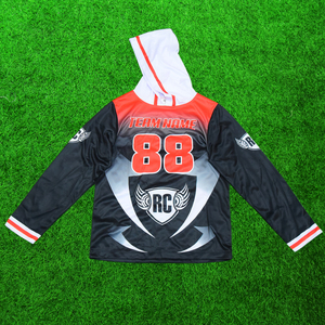 Vente en gros Chemise d'échauffement personnalisée à sublimation pour basketball Chemise de tir à manches longues pour hommes avec capuche - Product Image 1