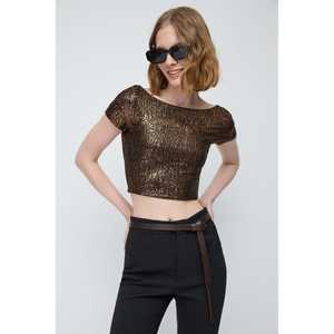 Top Básico sin Espalda con Estampado en Foil - Product Image 1