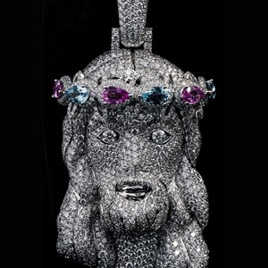 Colgante Personalizado con Rostro de Jesús de 3.5 Pulgadas |   Plata 925 |   Moissanita VVS |   Completamente Cubierto de Diamantes |   Corona de Espinas de Pera - Product Image 1