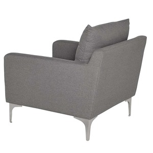 Sillón Individual GSD68040 para el Hogar, de 11 Pulgadas, con Tapicería de Tela y Patas de Acero Inoxidable, Forma Cuadrada - Product Image 4