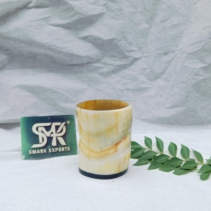 Verre à bière en corne de buffle et de bœuf naturelle, fait main, taille personnalisée, pour les amateurs de bière artisanale et de barware - Product Image 2