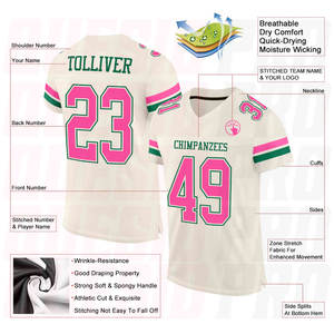 Servicios OEM, Jersey de Fútbol Americano Personalizado, Ropa Deportiva Sublimada y Bordada, Nombre y Número del Equipo Personalizados - Product Image 6