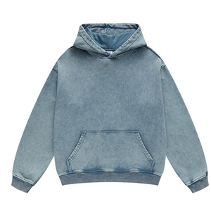 Hoodies Acide Lavé Applique Broderie Vintage Goutte Épaule Français Rue À Capuche Streetwear 2024g 450 Hoodies - Product Image 2