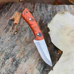Handmade High Hardness D2 <b>Steel</b> Knife Wood Handle Outdoor Tactical Hunting Knife Fixed Blade OEM Customizable Outdoor Camping - Product Image 5