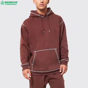 Sudadera con capucha de manga larga ajustada Unisex, Sudadera con capucha de hombro caído, costura de contrato, diseño bordado, ropa de calle, sudadera para hombres - Product Image 2