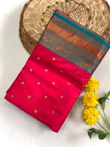 Soie traditionnelle indienne Paithani avec bordure tissée Saree Femme Fabricant de mode de l'Inde au taux le plus bas - Product Image 5