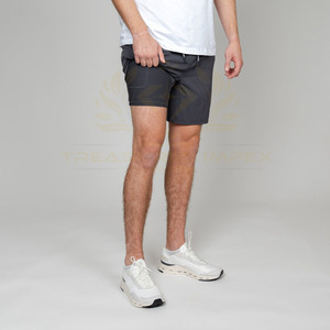 Custom Summer Workout Running Cross-fits Pantalones cortos deportivos para hombre Fitness Athletic Gym Training Pantalones cortos deportivos de poliéster sólido - Product Image 5