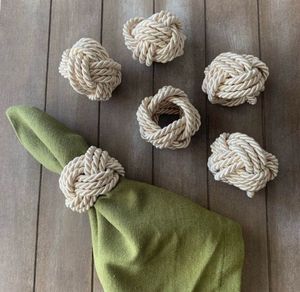 Nouvelle conception tendance, style décoratif, anneau de serviette en rotin, améliorant l'agencement de la table avec une texture chaleureuse et un attrait visuel - Product Image 6