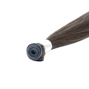 Genius 100% Remy Human Hair Hand-<b>Tied</b> Weft Extensions #2C Chocolate <b>Brown</b> 22-28 Inches One Donor - Product Image 3